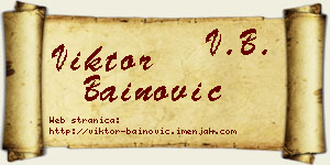 Viktor Bainović vizit kartica